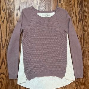 Merino Wool Color Block Sweater